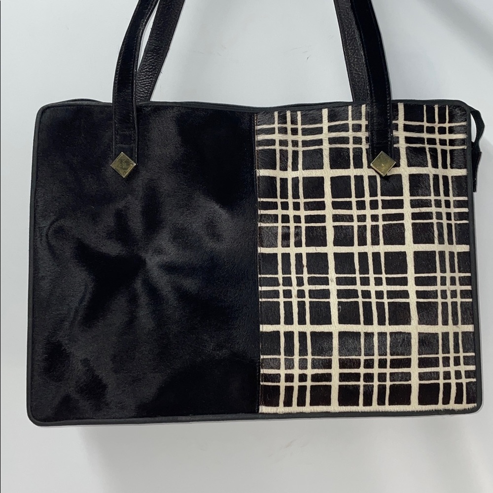 ALBANESE VINTAGE ITALIAN PONY HAIR TOTE BAG FTL-03-002 - Picture 2 of 10